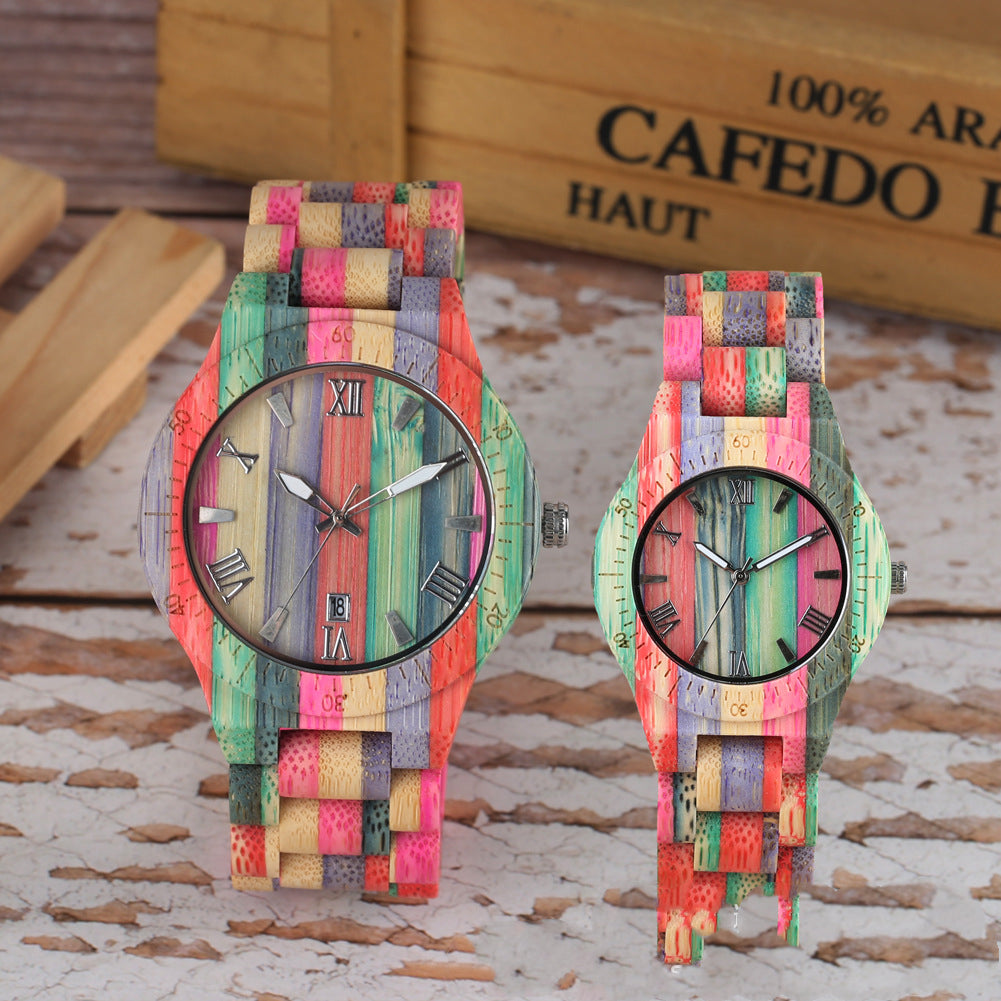 Wooden Table Fashion Color Wood Color Bamboo - Valenor Watches
