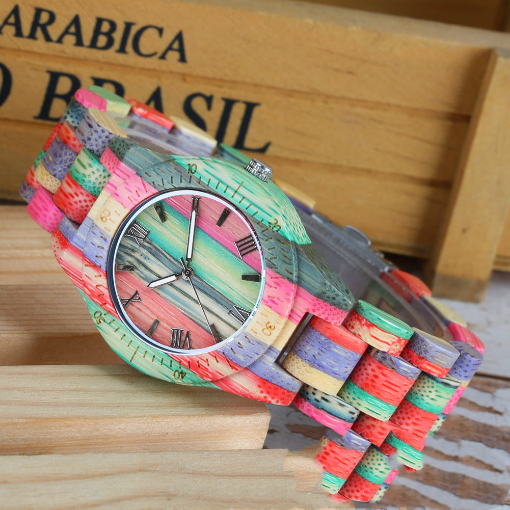 Wooden Table Fashion Color Wood Color Bamboo - Valenor Watches